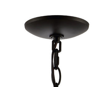 Coronet 20" 3-Light Iron/Seeded Glass Rustic Farmhouse LED Chandelier - JONATHAN Y